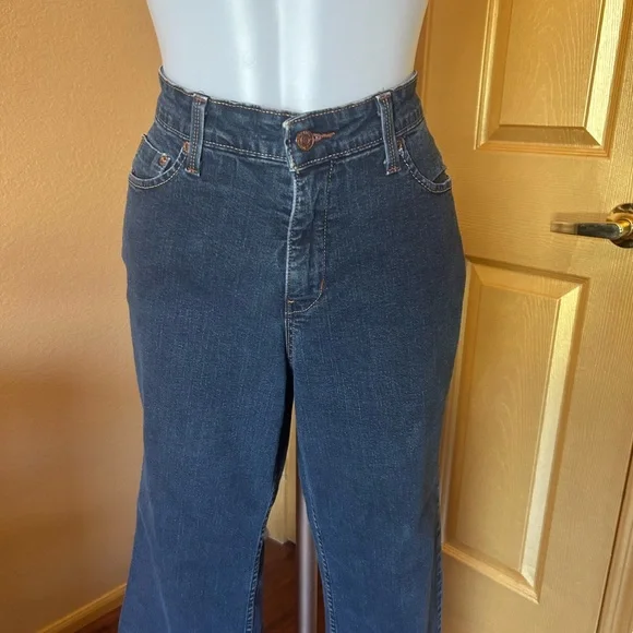 Signature by Levi Strauss Dark Blue Wide-Leg High-Rise Jeans - Picture 2 of 7